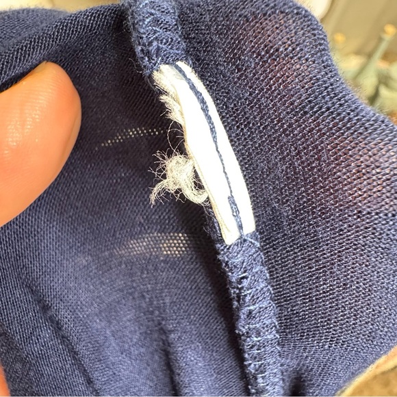 Blue Ruffle Short Sleeve Blouse - Size XL - Picture 7 of 7